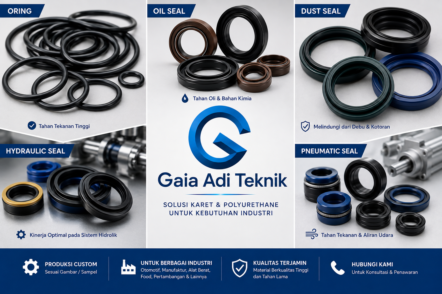 Seal Custom Sesuai Ukuran untuk Mesin dan Industri